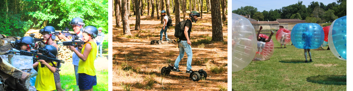 Activités loisirs accrobranche bubble foot skate tir à l'arc charente maritime saintes cognac fontdouce