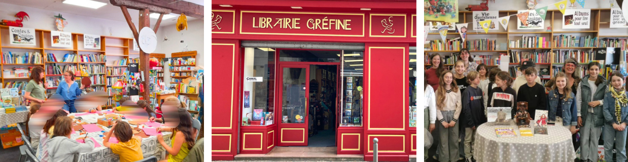 Librairie Gréfine La Rochelle bon plan lieu sympa familles atelier enfant