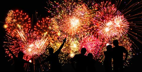 Feu d'artifice, spectacle pyromusical à Angoulême