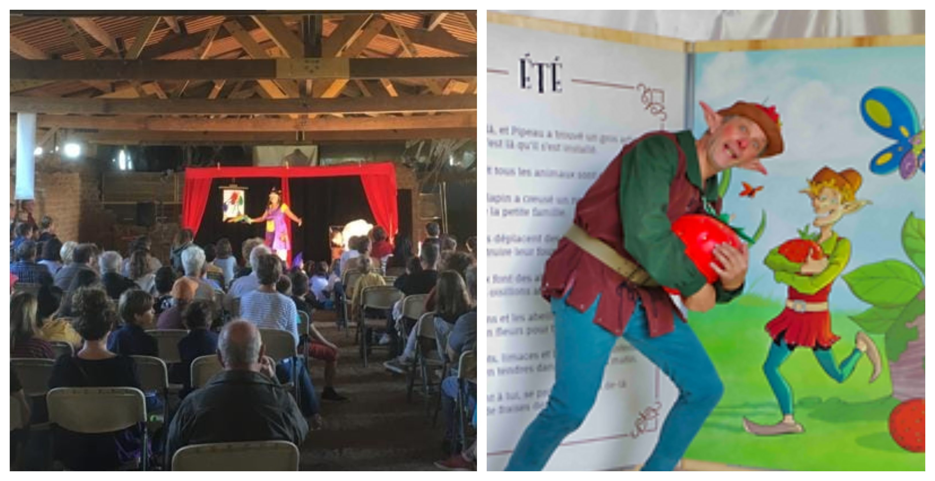 Spectacle "Pipeau le Lutin" au parc archéologique de Cassinomagus, en Charente