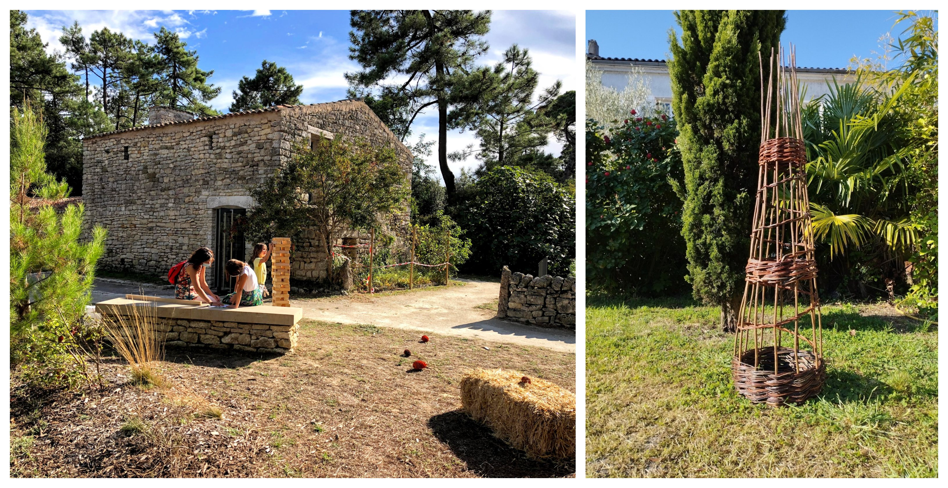 Jardin sonore et créations végétales à la Maison éco-paysanne sur l'île d'Oléron