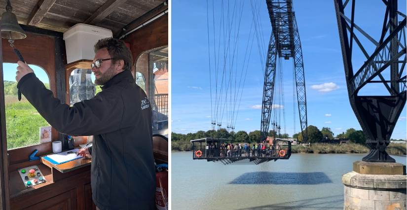 Visite du nacelier au Pont Transbordeur, Rochefort
