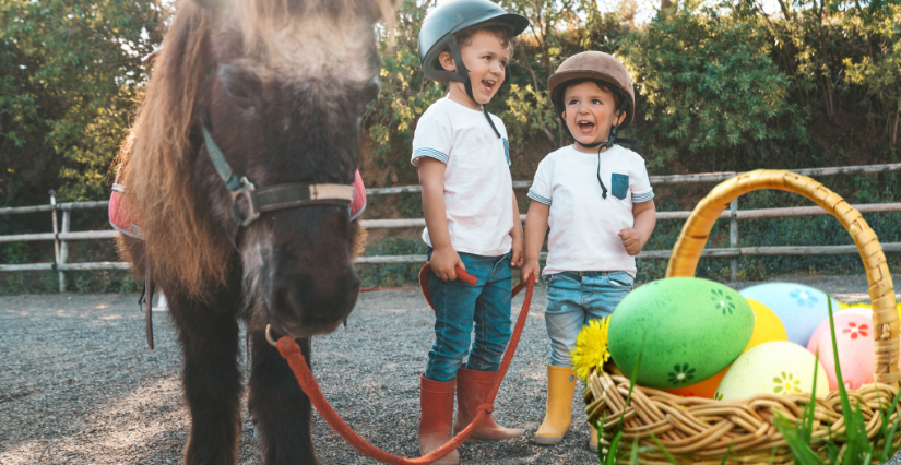 Chasse aux oeufs au centre équestre de la Maison du Poney près de La Rochelle