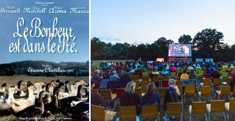 Cinéma en plein air "Le bonheur est dans le pré", en famille, près de Champagnolles