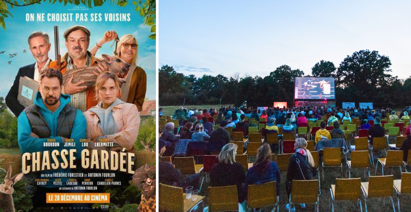 Cinéma en plein air "Chasse gardée", en famille, autour de Jonzac