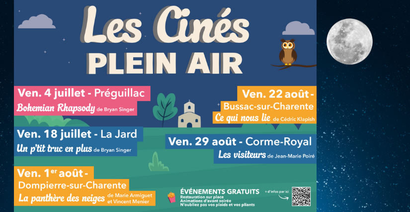 Cinéma en plein air près de Saintes