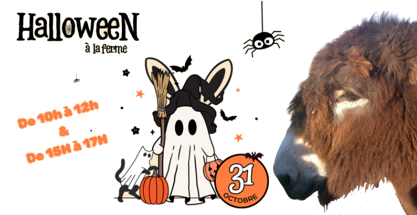 Halloween à la ferme de l'Asinerie des Varennes, près de La Rochelle