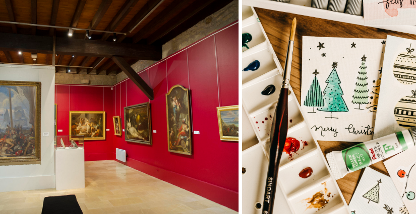 Atelier créatif "Carte de voeux artistique" au musée de l'Échevinage de Saintes