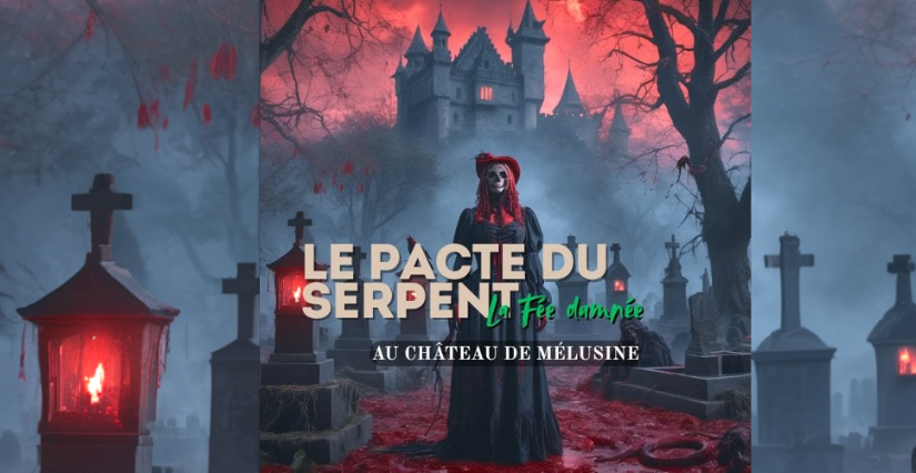 "Le pacte du serpent", parcours immersif d'Halloween au Château-Fort de Mélusine, à St Jean d'Angle, près de Rochefort 