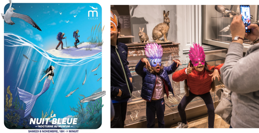 "la nuit bleue", nocturne familiale au muséum de La Rochelle