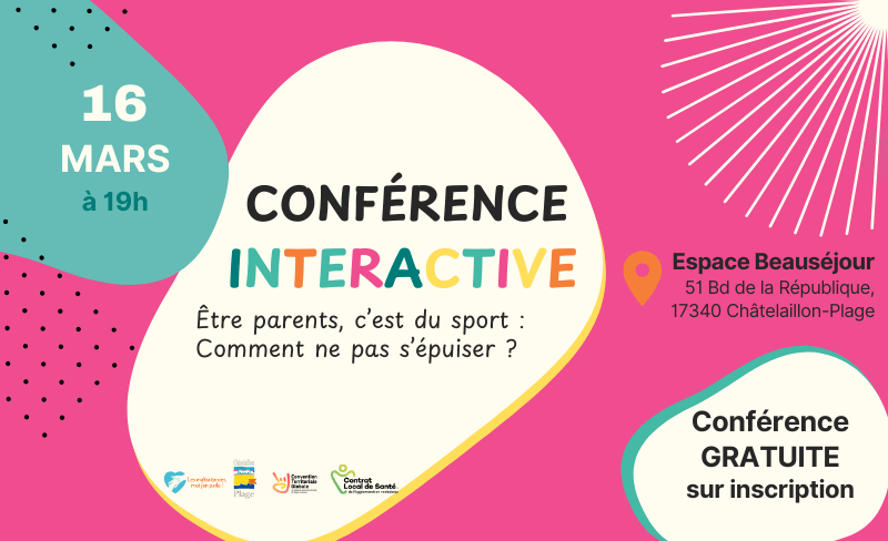 Conférence interactive "Être parents, c'est du sport" à Châtelaillon-Plage