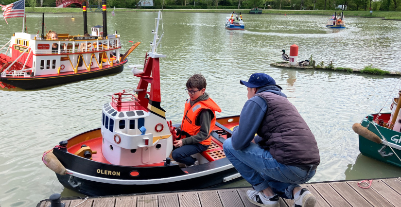 Port miniature et parc à thème sur île de la Grenouillette, à Saint Savinien sur Charente