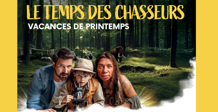 "le temps des chasseurs", vacances au Paléosite de Saint Césaire, entre Saintes et Cognac