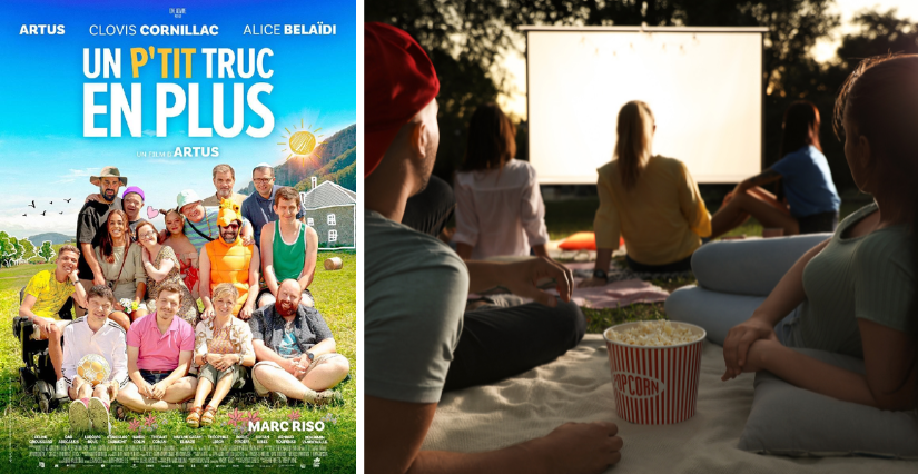 Cinéma en plein air "Un p'tit truc en plus", en famille, à Échebrune, près de Pons