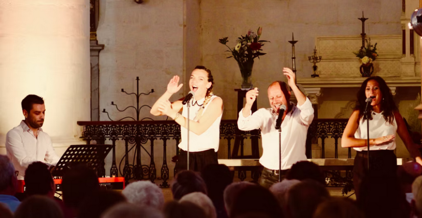 Concert de Gospel par "Bayzic Gospel" à Saint-Grégoire-d'Ardennes, entre Pons et Jonzac