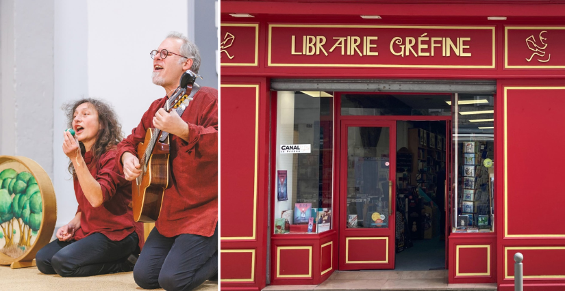 Mini-concert de Frangélik à Librairie Gréfine La Rochelle