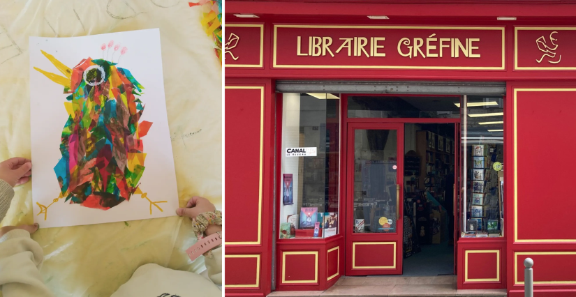 Atelier "oiseau d'ailleurs" avec Adriano Gazzellini à la librairie Gréfine La Rochelle