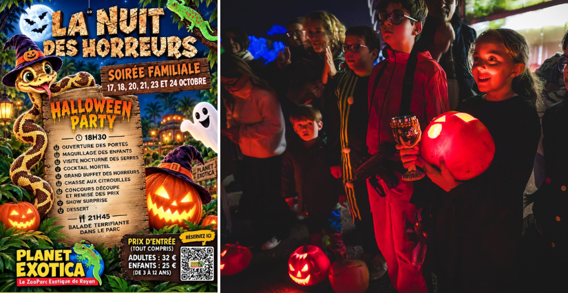 "La nuit des horreurs 2026" la soirée familiale d'Halloween à Planet Exotica à Royan