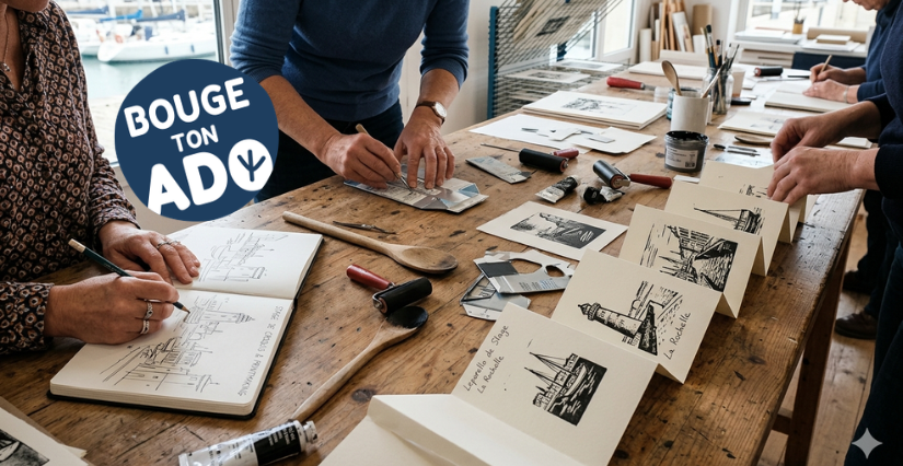Stage "Croquis et gravure" pour ados avec le Carré Amelot, La Rochelle