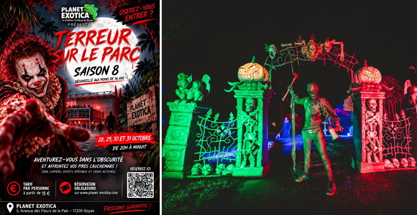 "Terreur sur le parc 2026", la soirée d'Halloween + de 16 ans à Planet Exotica, Royan