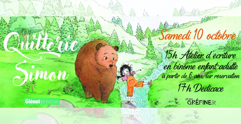 Atelier d’écriture parent-enfant avec Quitterie Simon à la librairie Gréfine La Rochelle